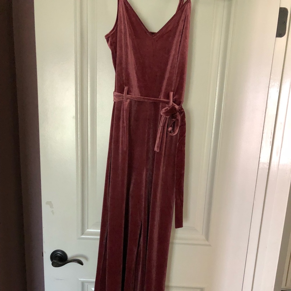 Velvet Cropped Jumpsuit